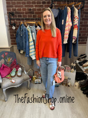 Erika orange twin pocket jumper 8-16