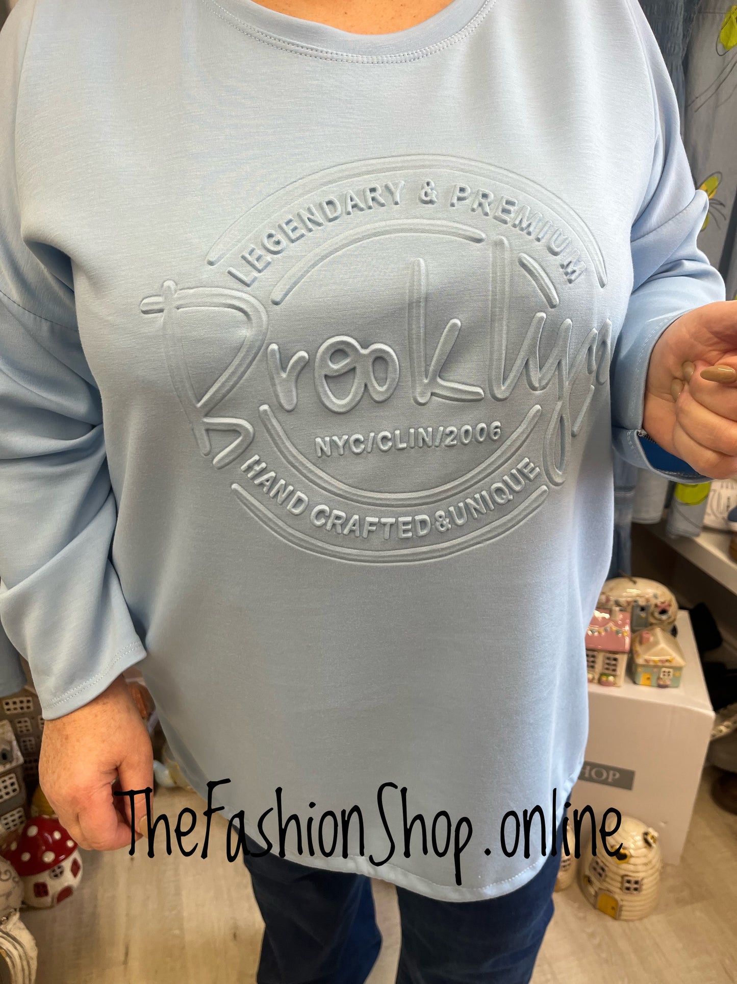 Louisa blue tunic top 16-22