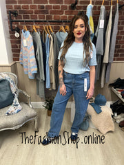 Bella blue cable knit top 8-16