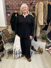 Lara black co-ord set sizes 10-16 and 16-20