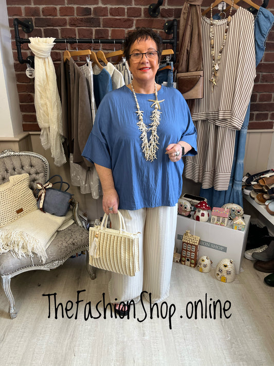 Fiona denim blue top 14-22