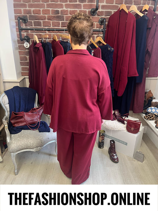 Annie wine drape jacket 14-22