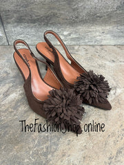 Molly brown sling back pompom shoes sizes 3-8 (36-41)