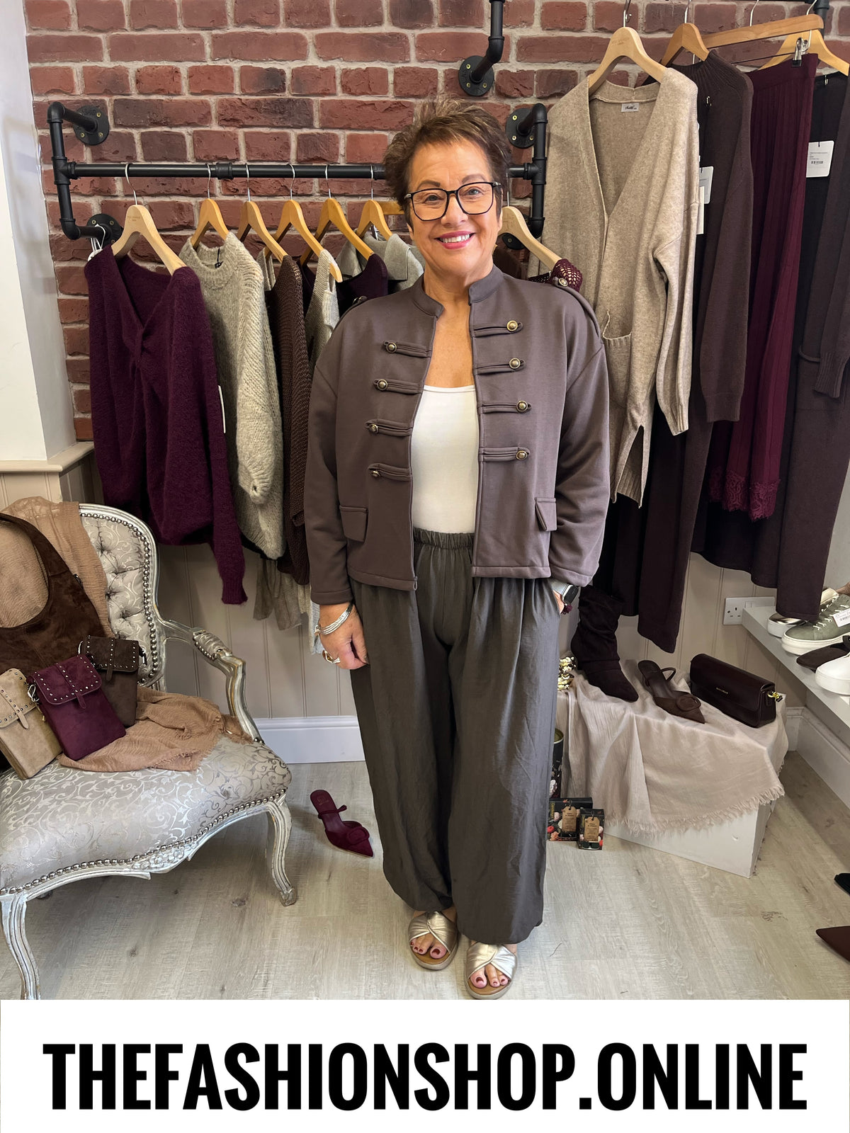 Zeta Otto brown military jacket 12-18