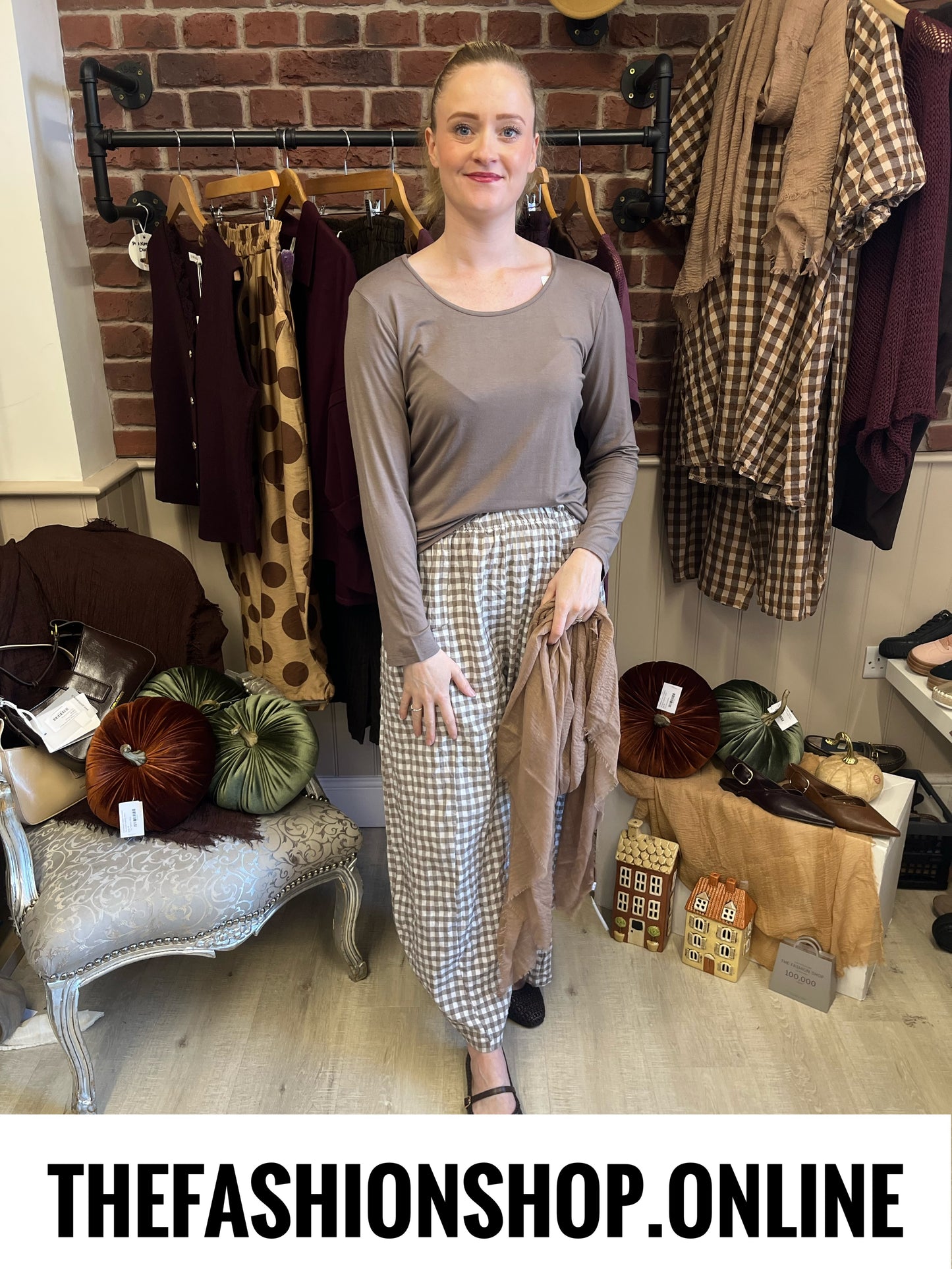 Winnie mocha long sleeve layering top 10-16