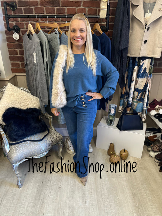 Dina denim blue soft jumper 10-16