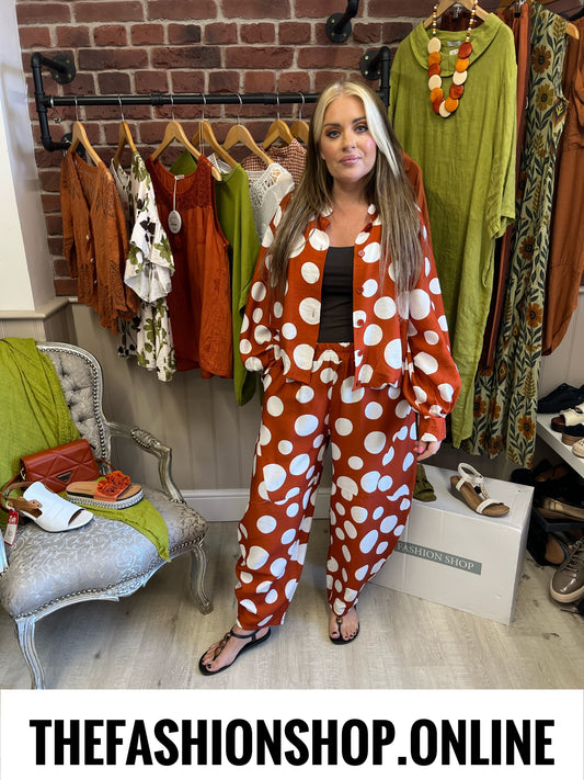 Francesca cinnamon spot jacket 8-16