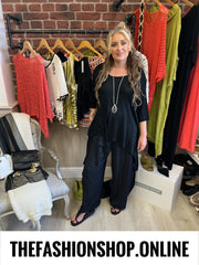 Ziggy black tassel jumper 14-22