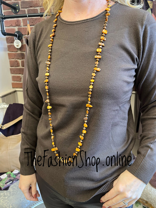 Tan Gems Necklace
