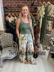 Keely flower print trousers 10-16