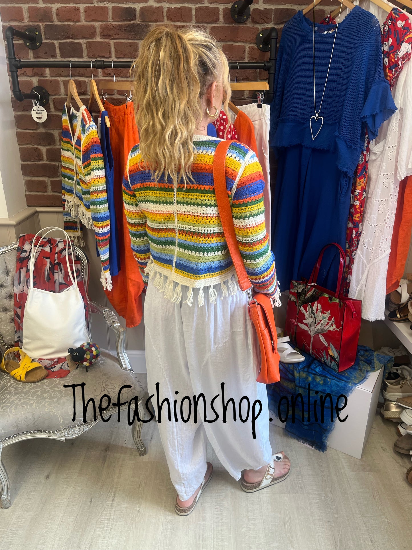 Kirsty striped tassel cardigan sizes 8-10 and 12-14