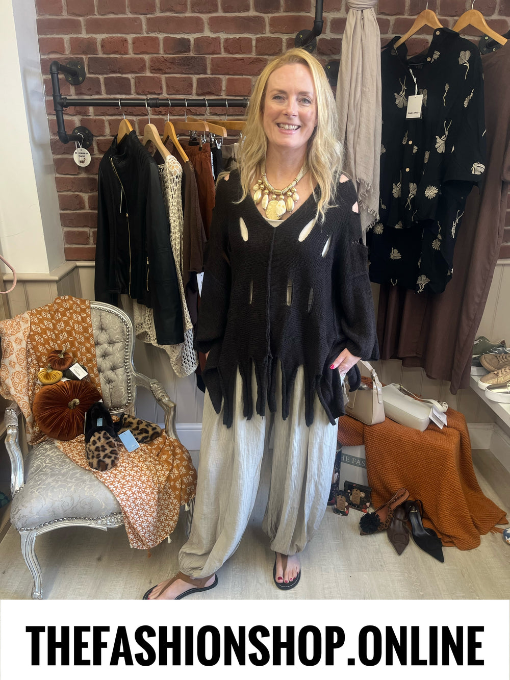 Rosalyn brown wool mix tassel jumper 10-22