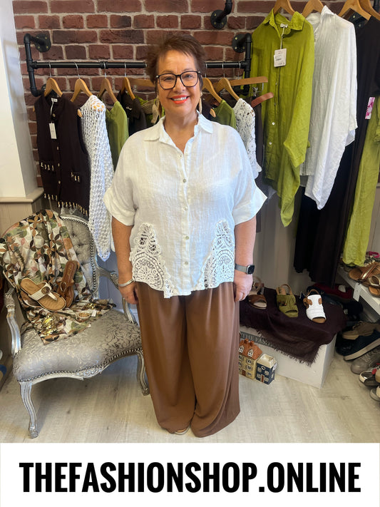Alma off white linen shirt 12-20