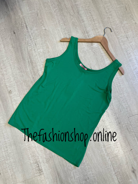 Bright Green quality round neck vest 10-16