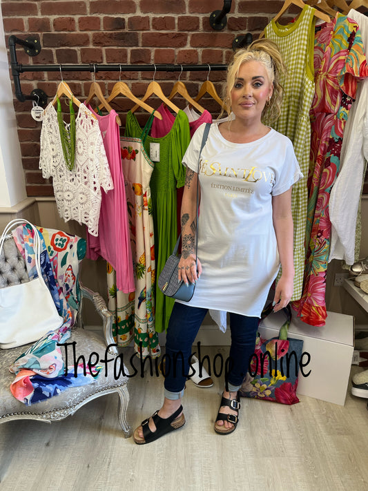 YeSaintLove t-shirt dress white 8-12