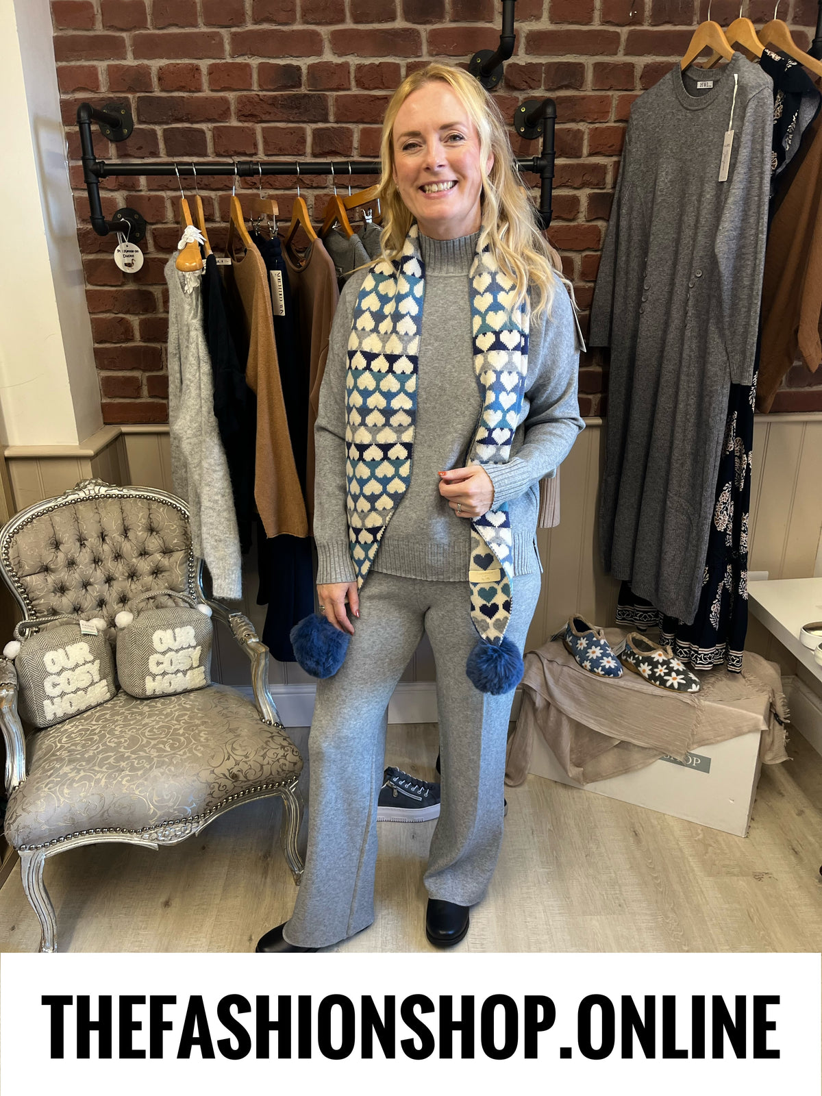 The Blueberry Hearts Scarf