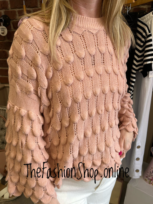 Eloise blush pink petal jumper 8-16