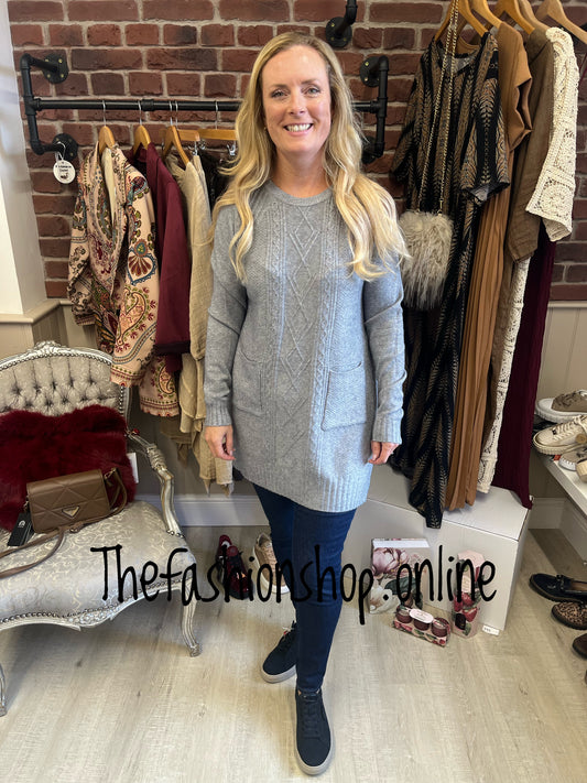 Norma grey cashmere mix jumper 12-16
