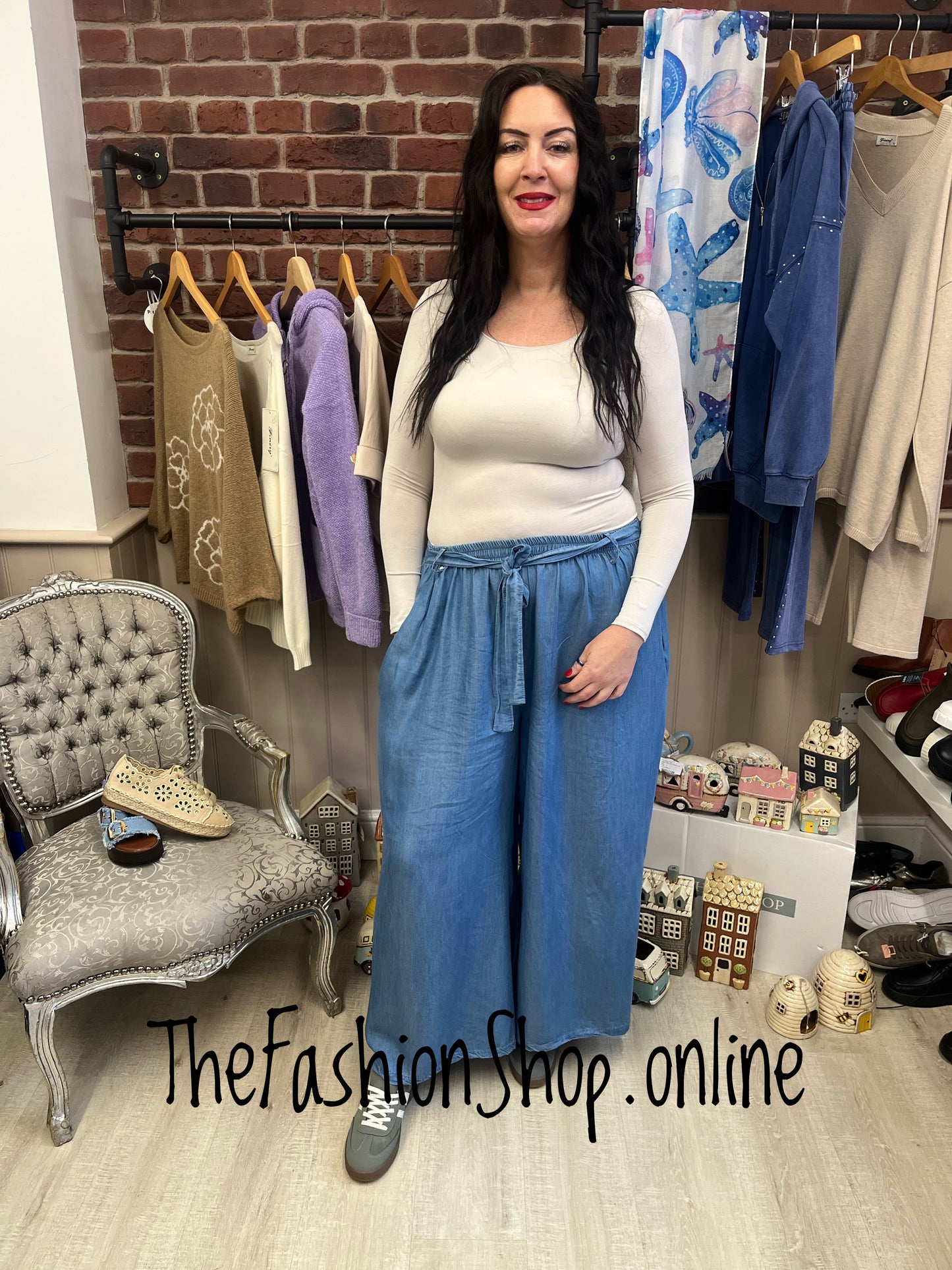 Mindy beige long sleeve top 8-14