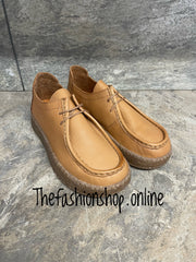 Modella Camden tan leather shoes sizes 4-8 (37-41)