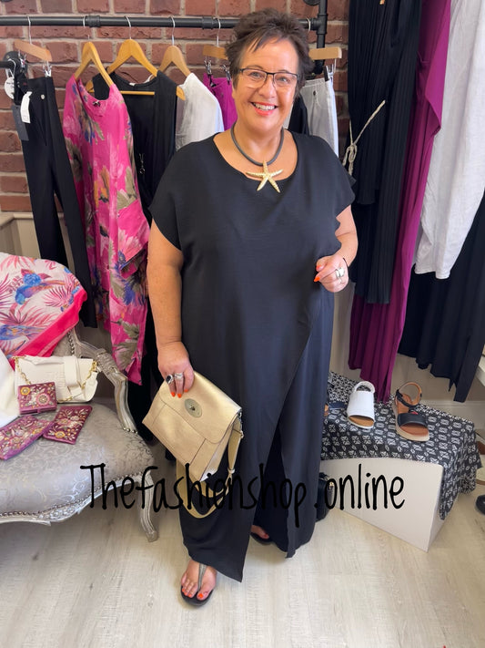 Zara black drape trouser set 16-24