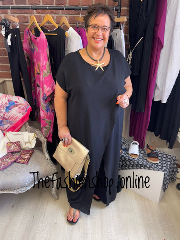 Zara black drape trouser set 16-24
