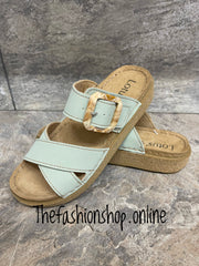 Lotus Assenza green mule sandal sizes 4-9