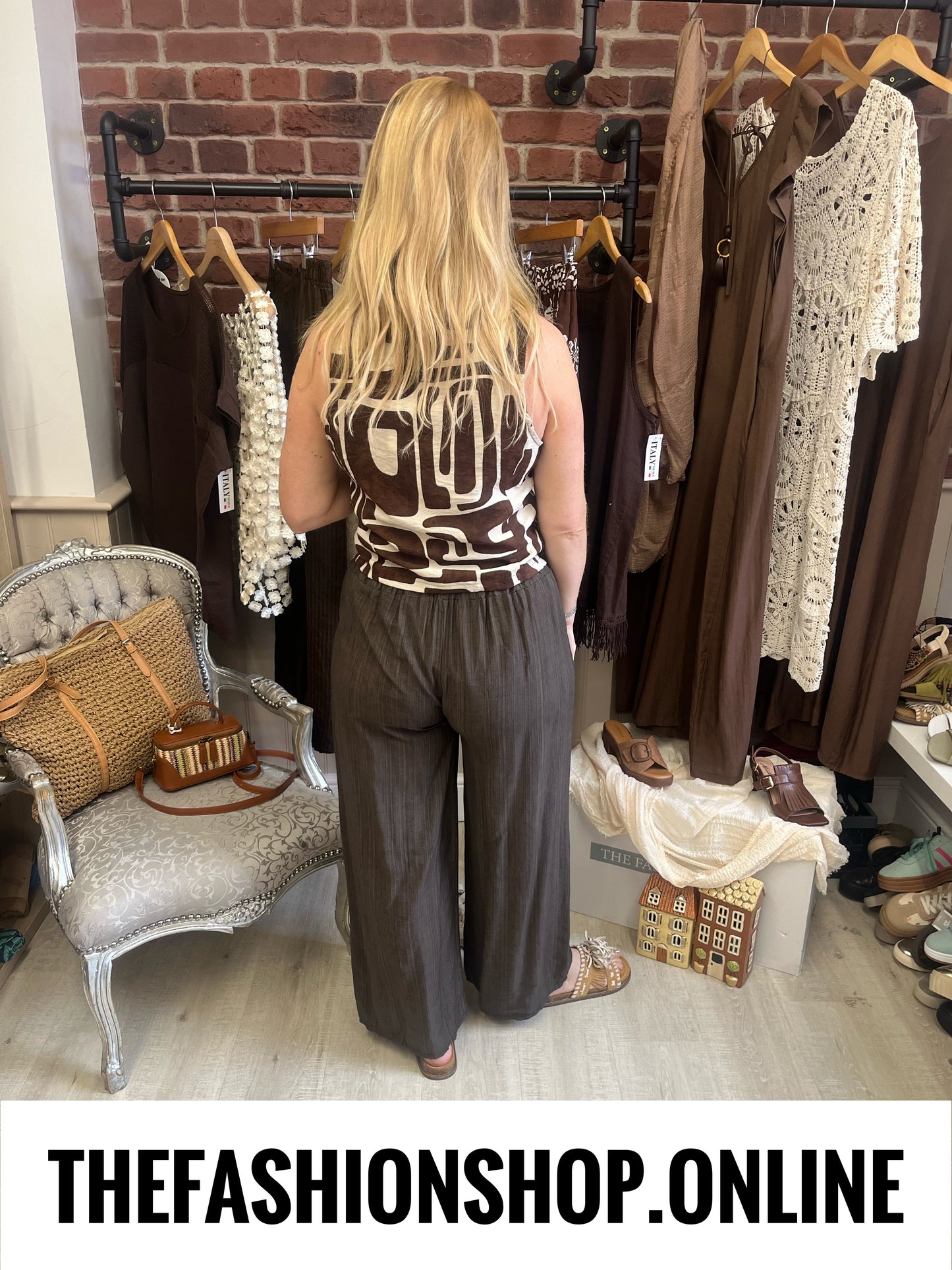 Tasmin brown and beige linen mix waistcoat 8-12
