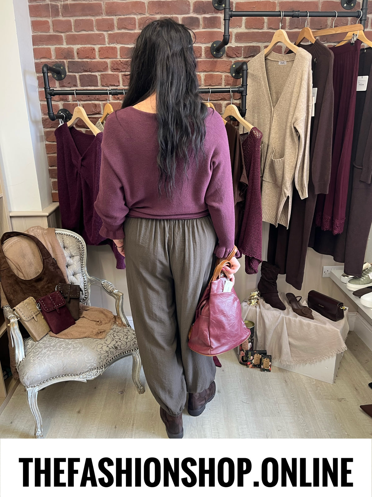 Della mulberry frill cuff jumper 8-16