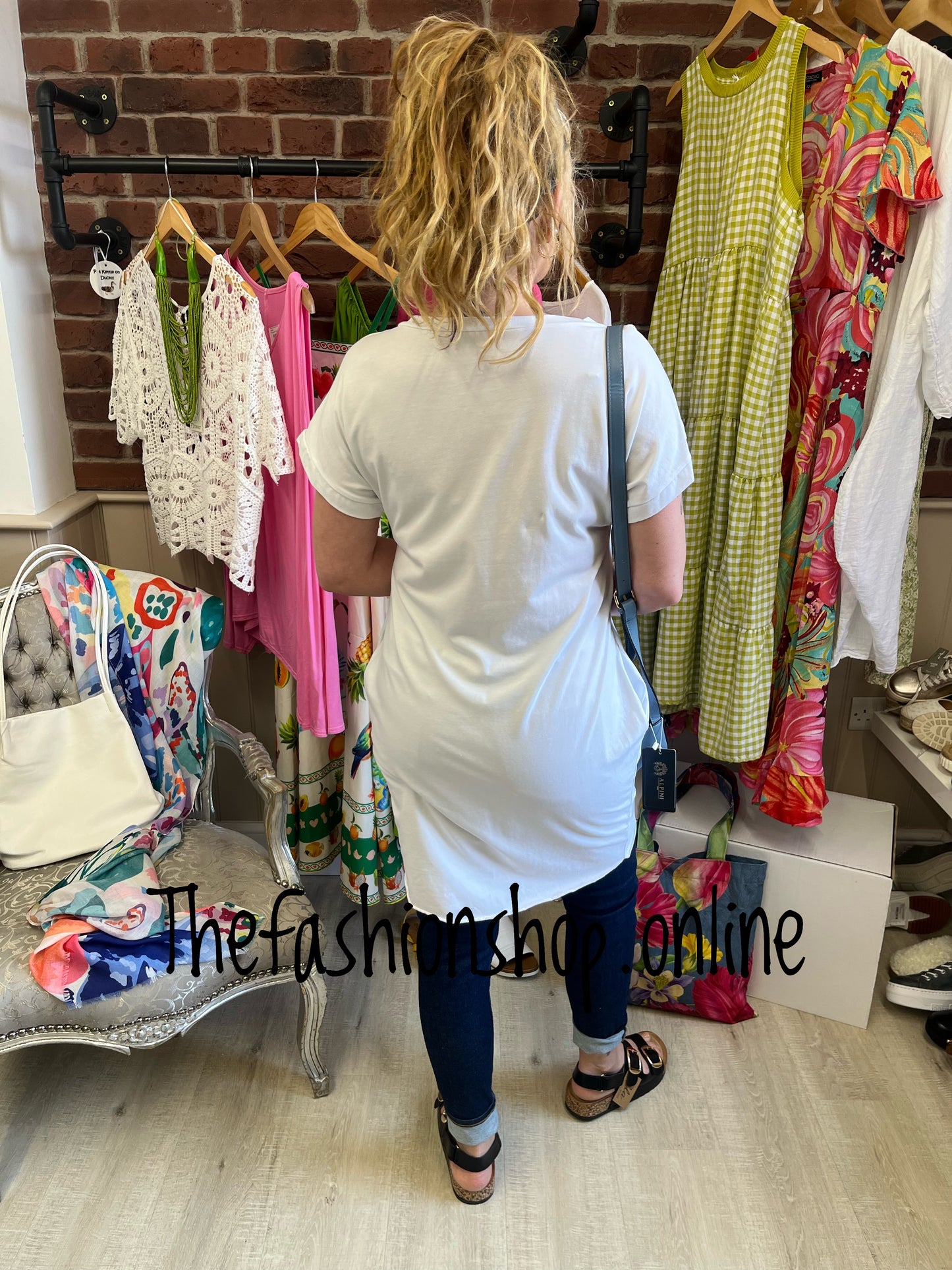 YeSaintLove t-shirt dress white 8-12