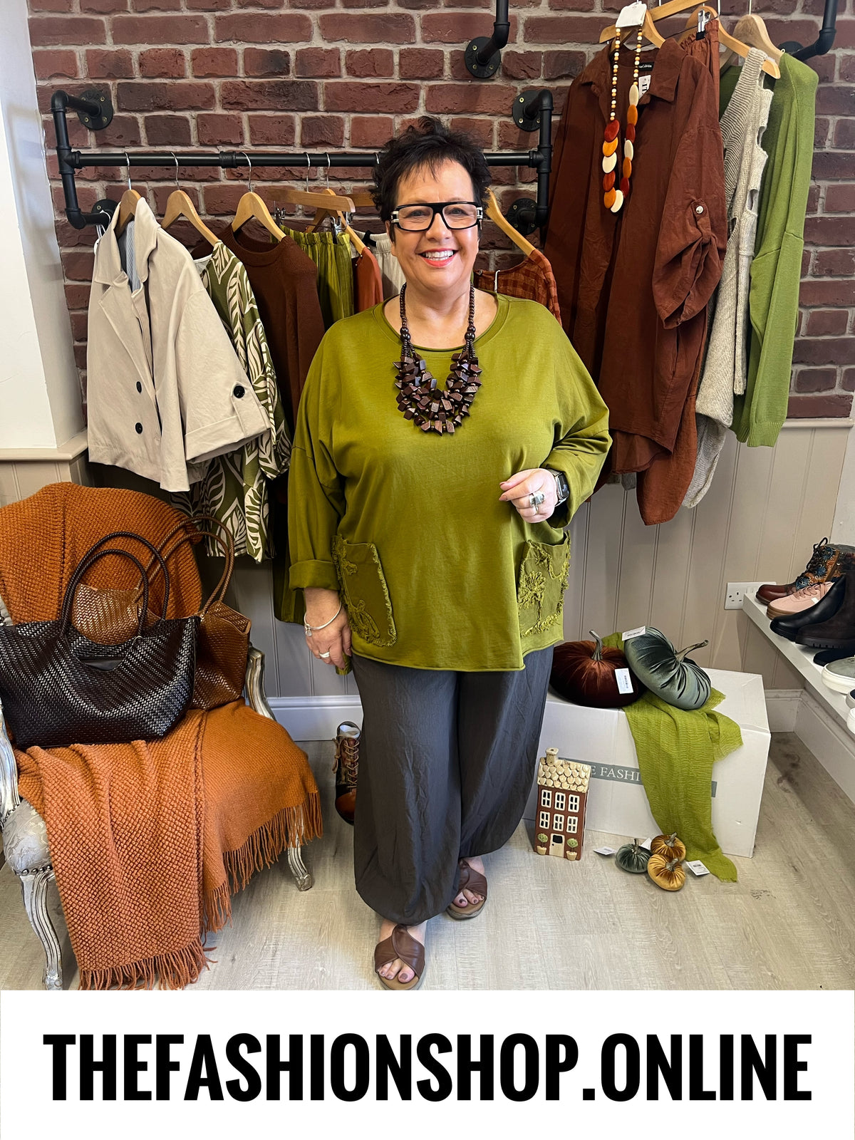 Maeve olive patch pocket top 18-24