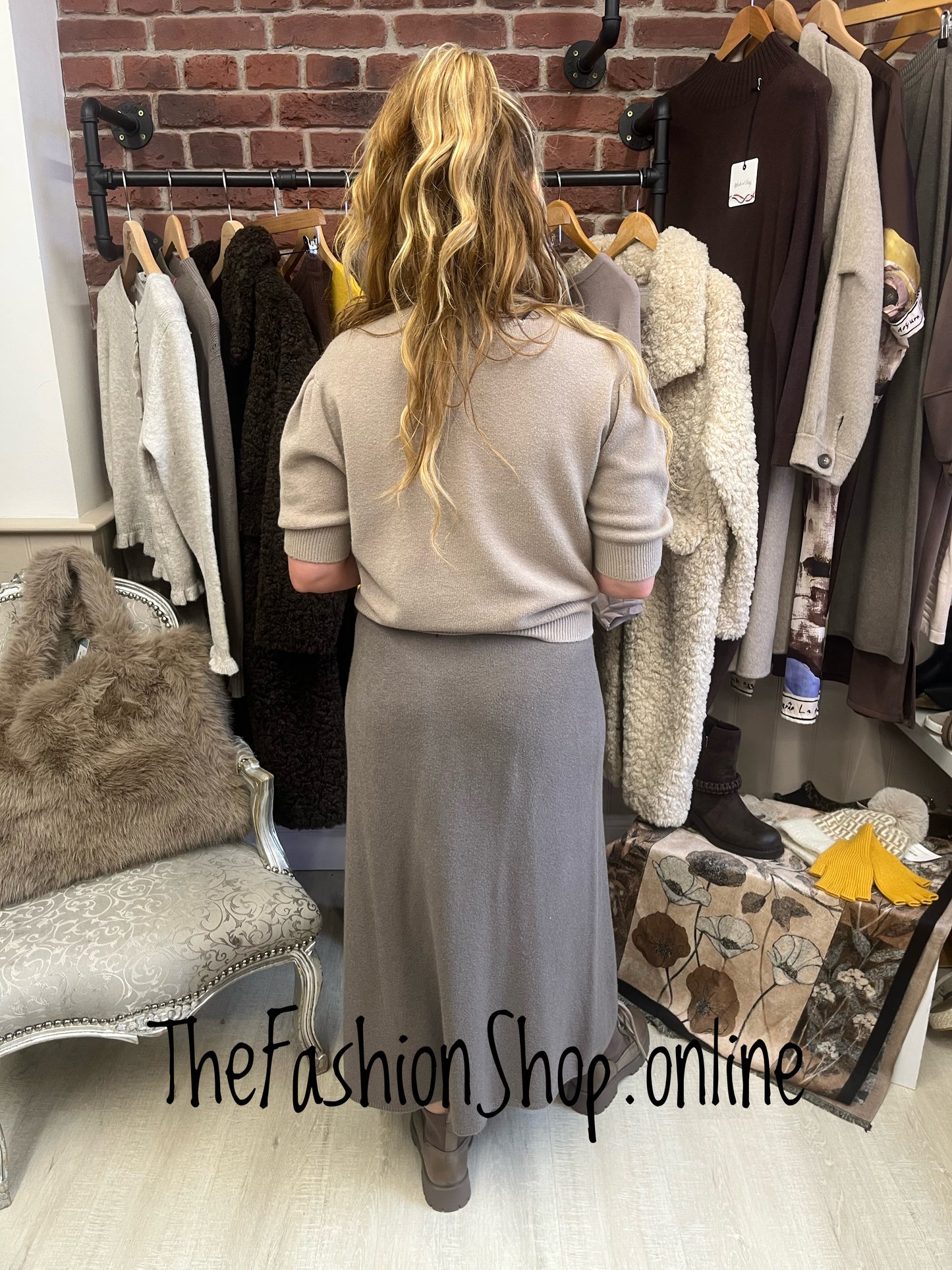 Milan Mocha Short Sleeve Turtle Neck Knit 8-16