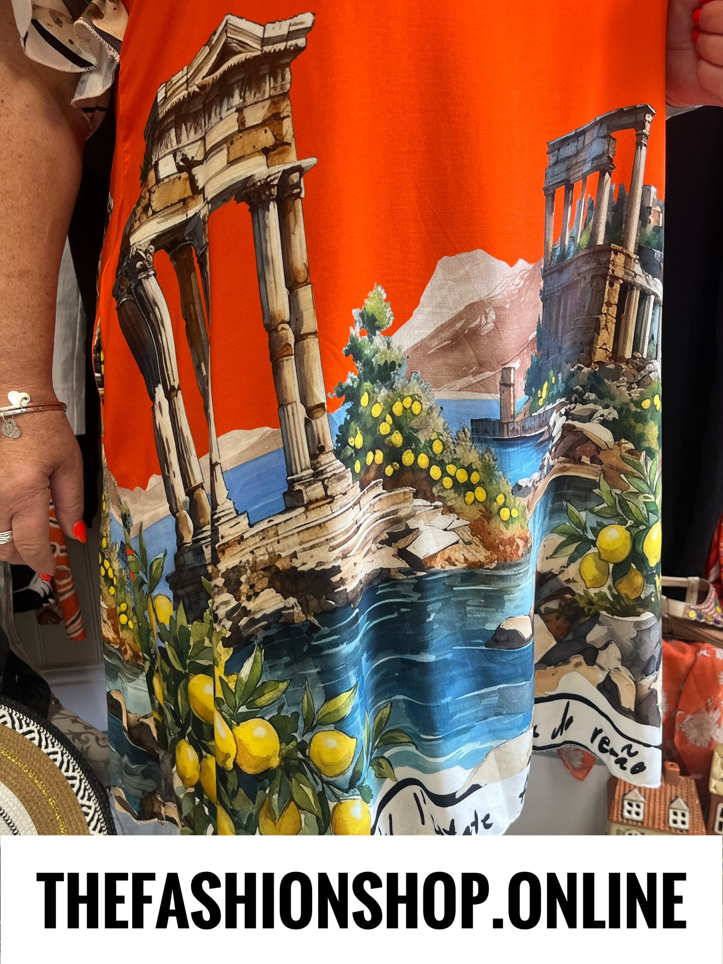 Orange Riviera tunic dress 14-20