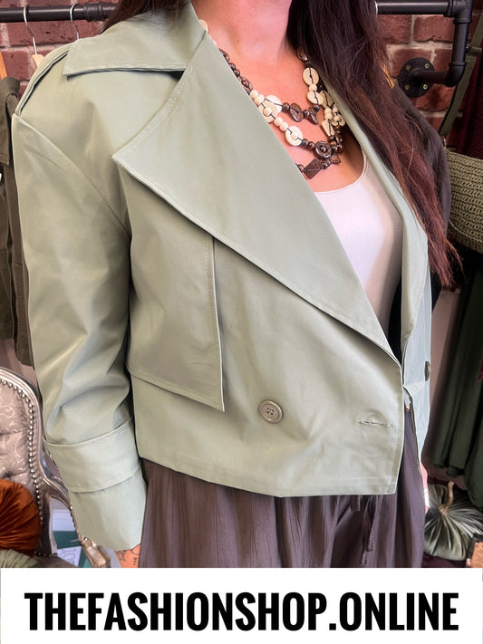 Jamie khaki trench jacket 8-16