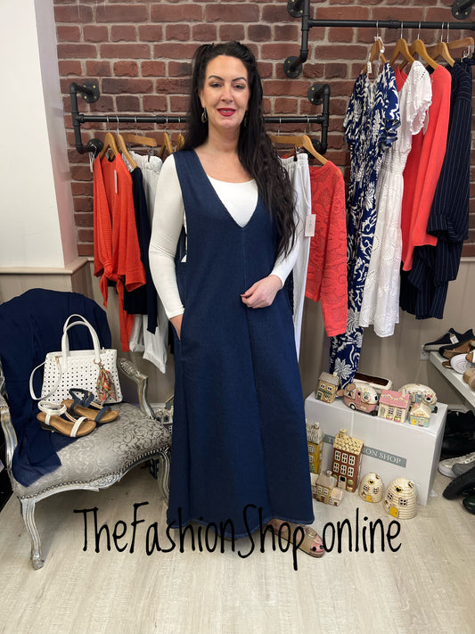 Samantha V-neck denim dress 14-18