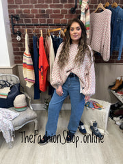 Kirsty wool mix woven jumper 8-16