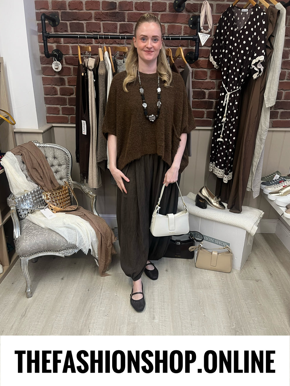 Zeta Otto brown wool mix jumper 10-18