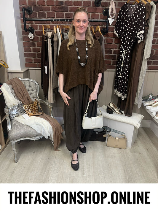 Zeta Otto brown wool mix jumper 10-18