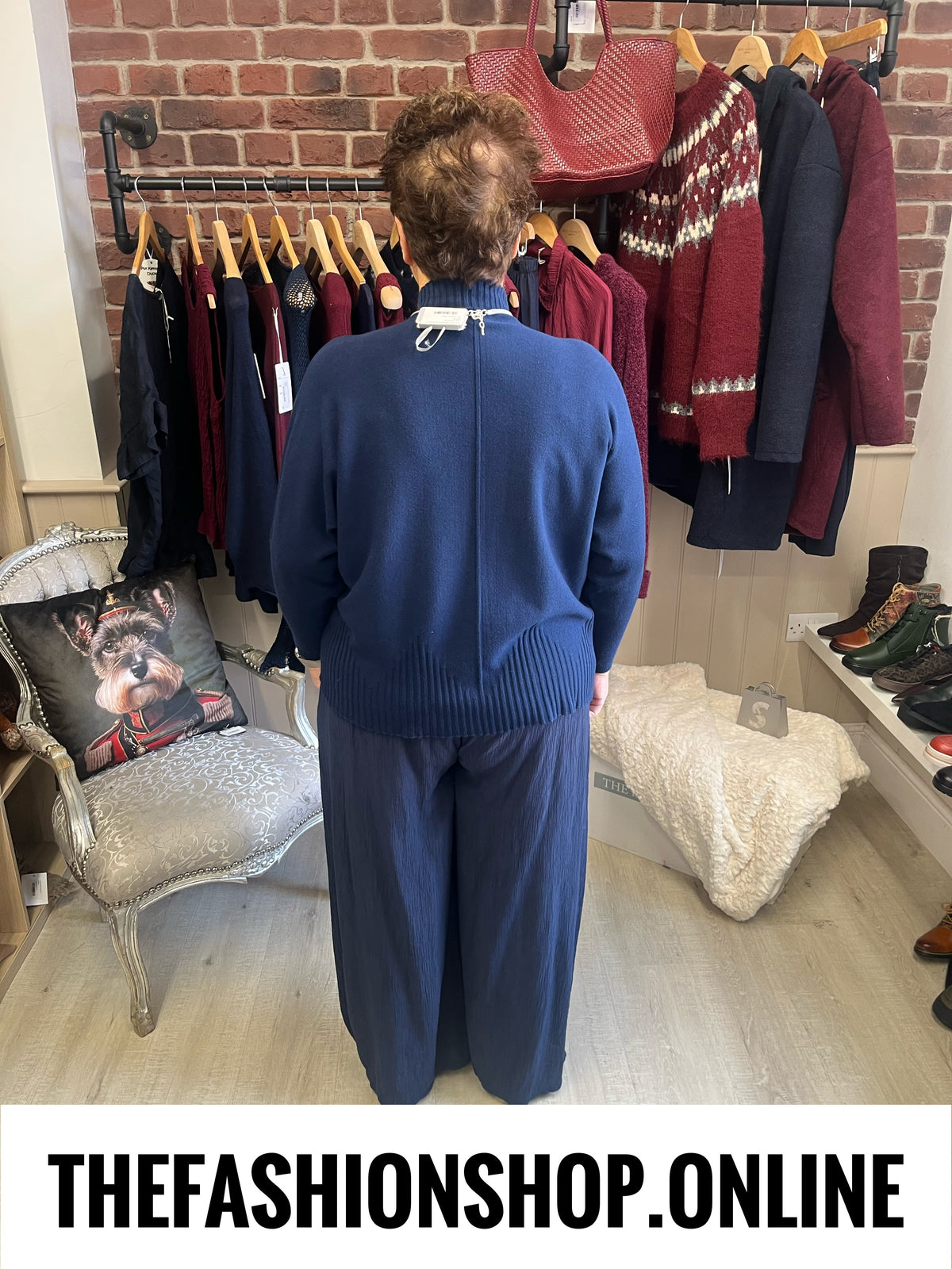 Nellie navy turtle neck jumper 10-18
