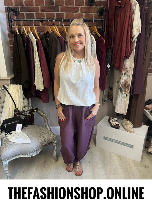 Jessie mulberry tulip hem trousers 8-16