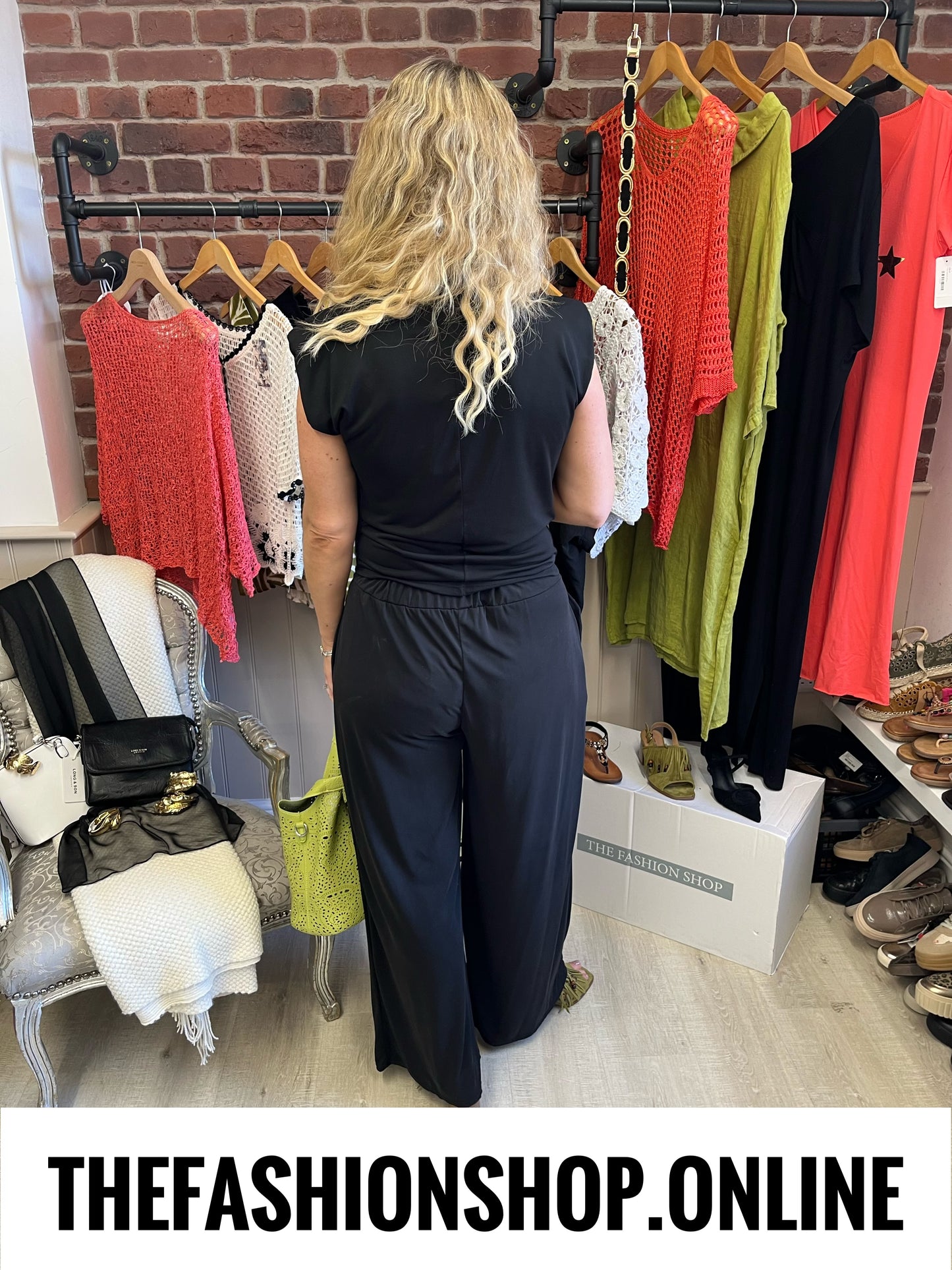 Jocelyn black draped neck top 8-14