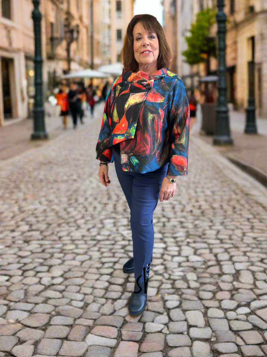 Monica red wool mix jacket 10-16