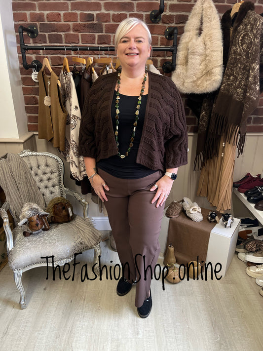 Nala brown edge to edge cardigan 8-20