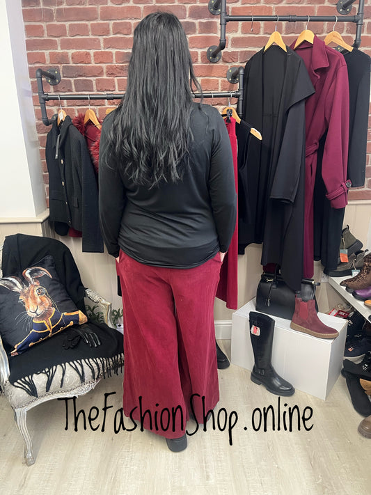 Tia black long sleeve layering top 12-18