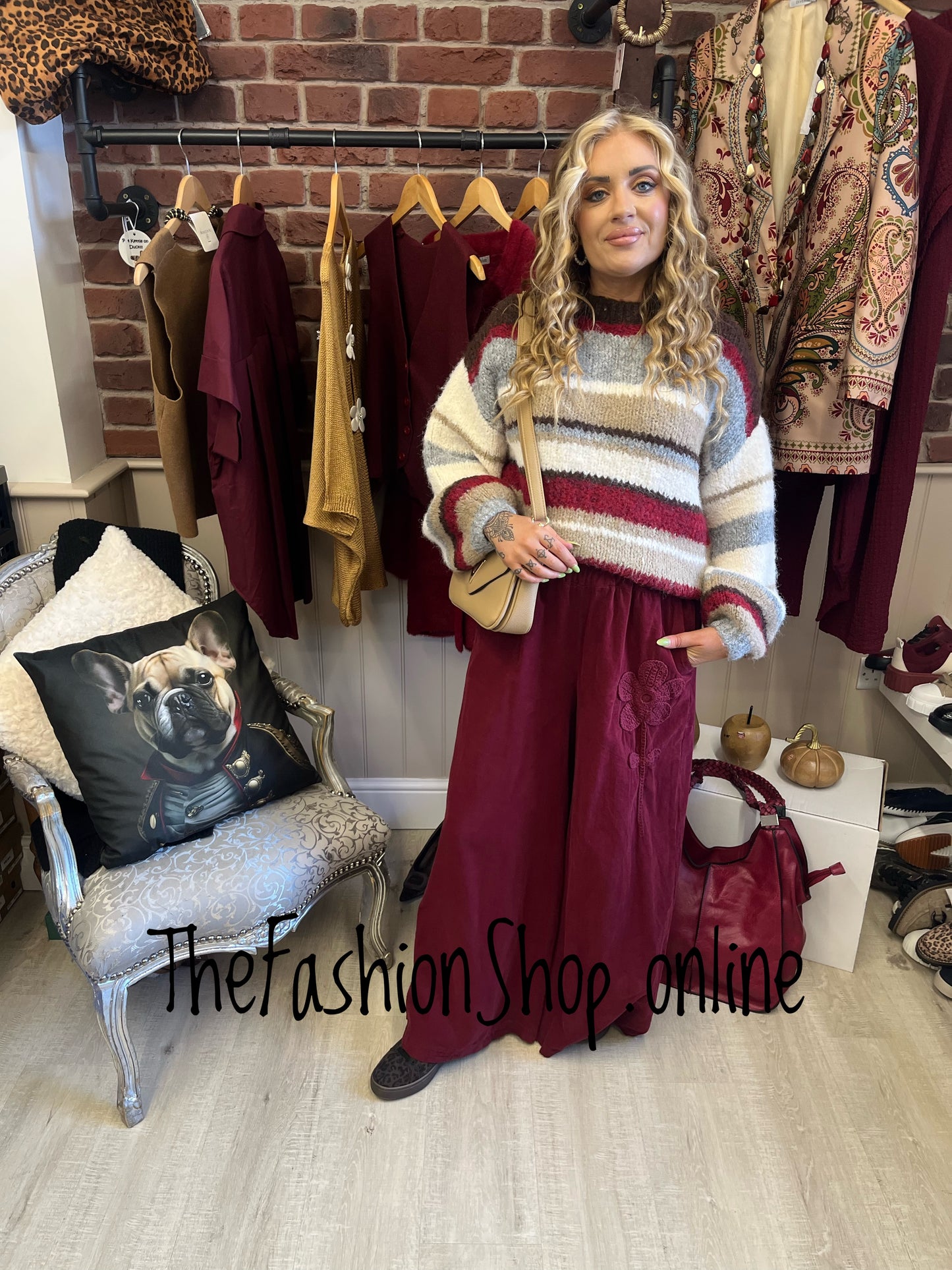 Thea stripe wool mix jumper 8-12 and 14-16