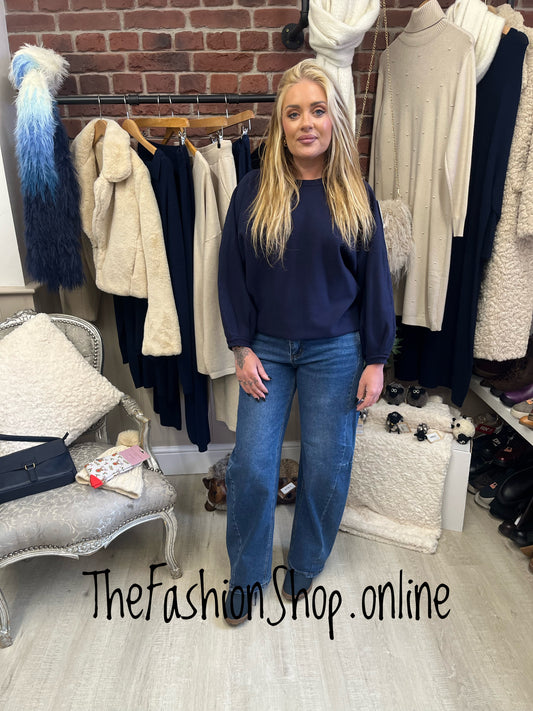 McKenzie Navy Dolman Sleeve Knit 10-16