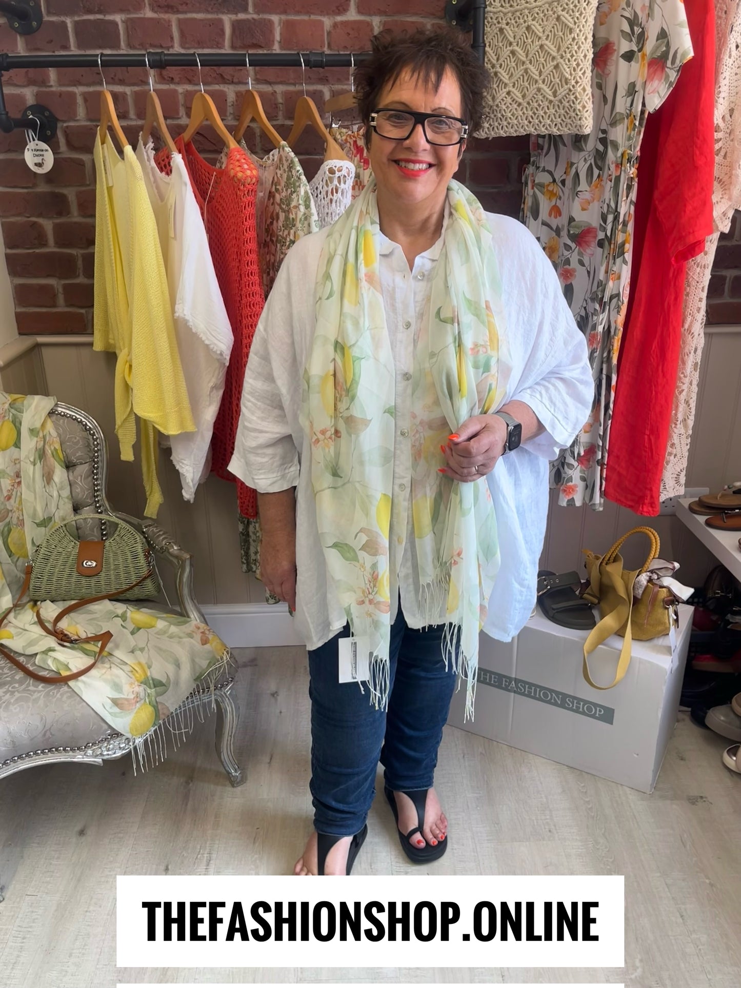 Whitney white linen shirt 16-24