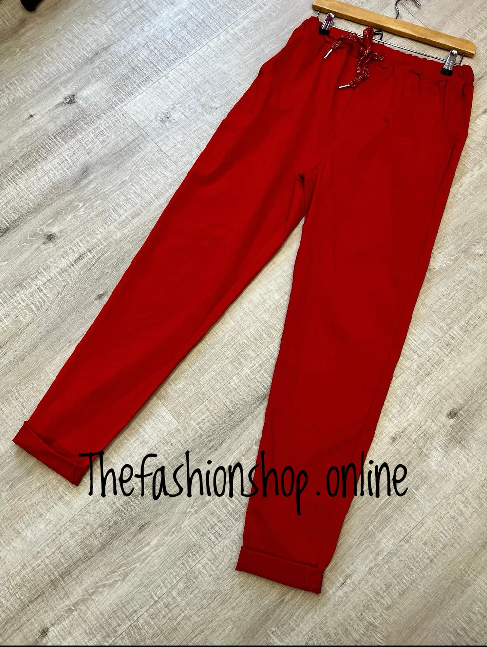 Plus size red classic magic trousers 18-24