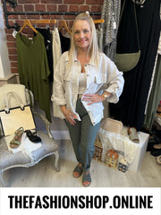 Enya beige linen jacket 14-18