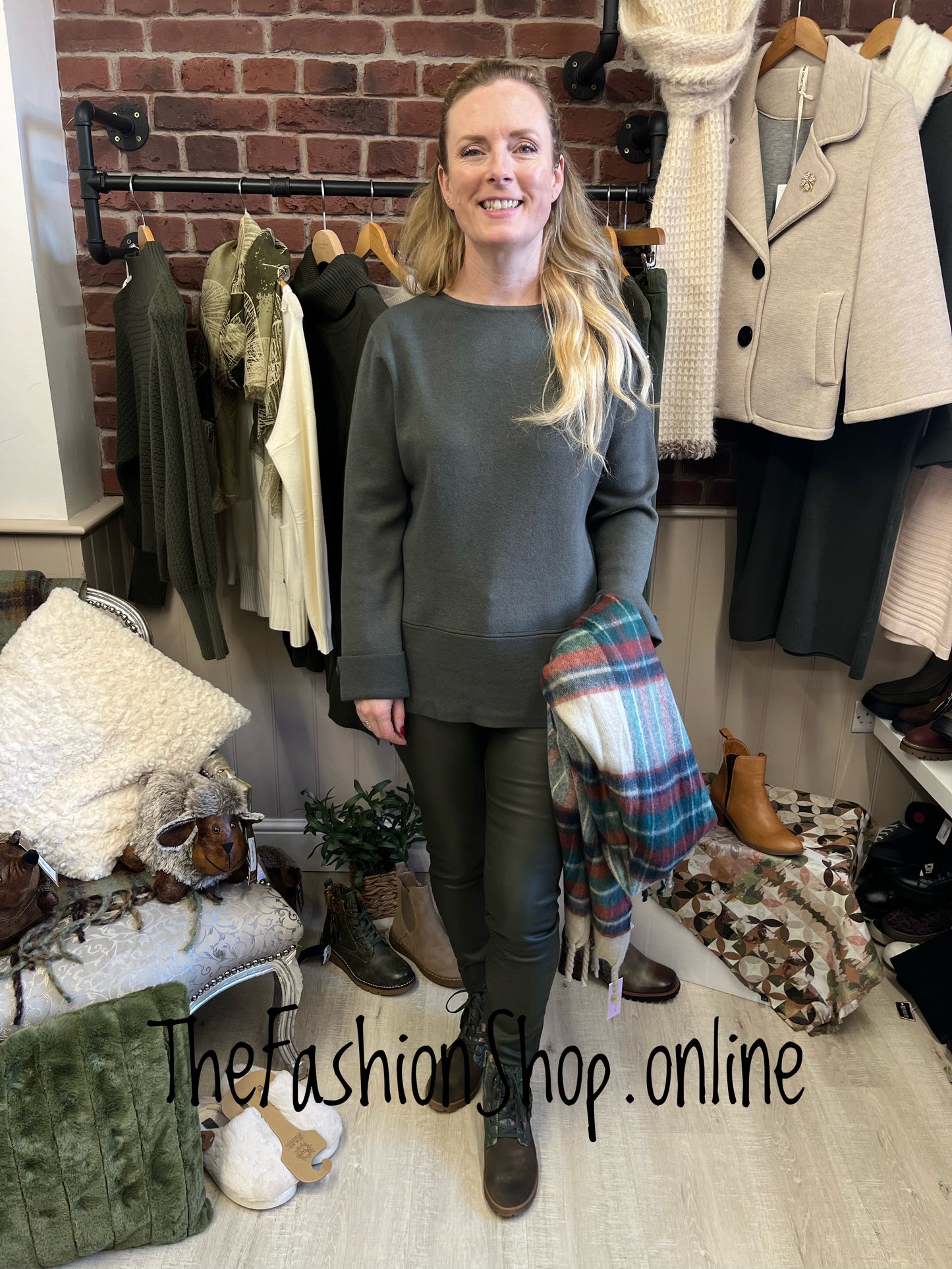 Willow khaki soft jumper 10-16